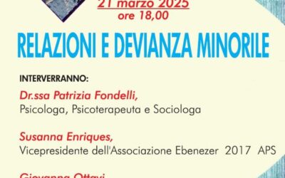 Vi aspettiamo il 21 Marzo – “Relazioni e Devianza Minorile”